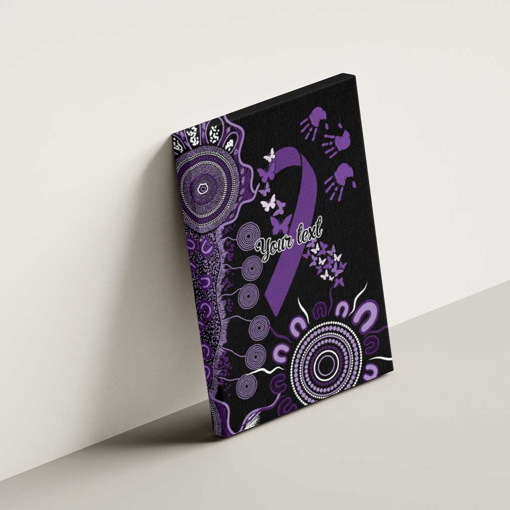 Memories Matter Alzheimers Awareness Personalised Canvas Wall Art Aboriginal Ribbon Dot Painting
