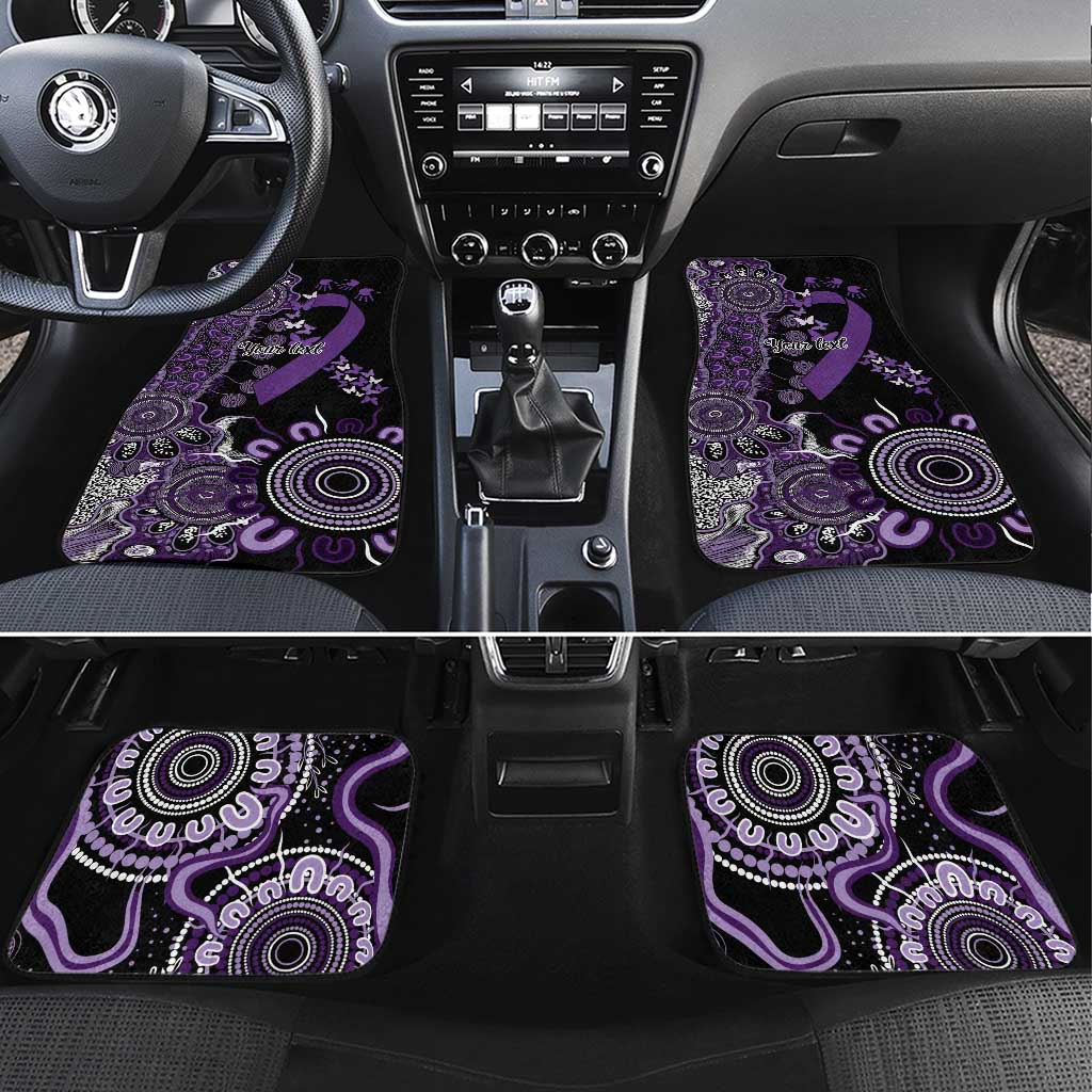 Memories Matter Alzheimers Awareness Personalised Car Mats Aboriginal Ribbon Dot Painting