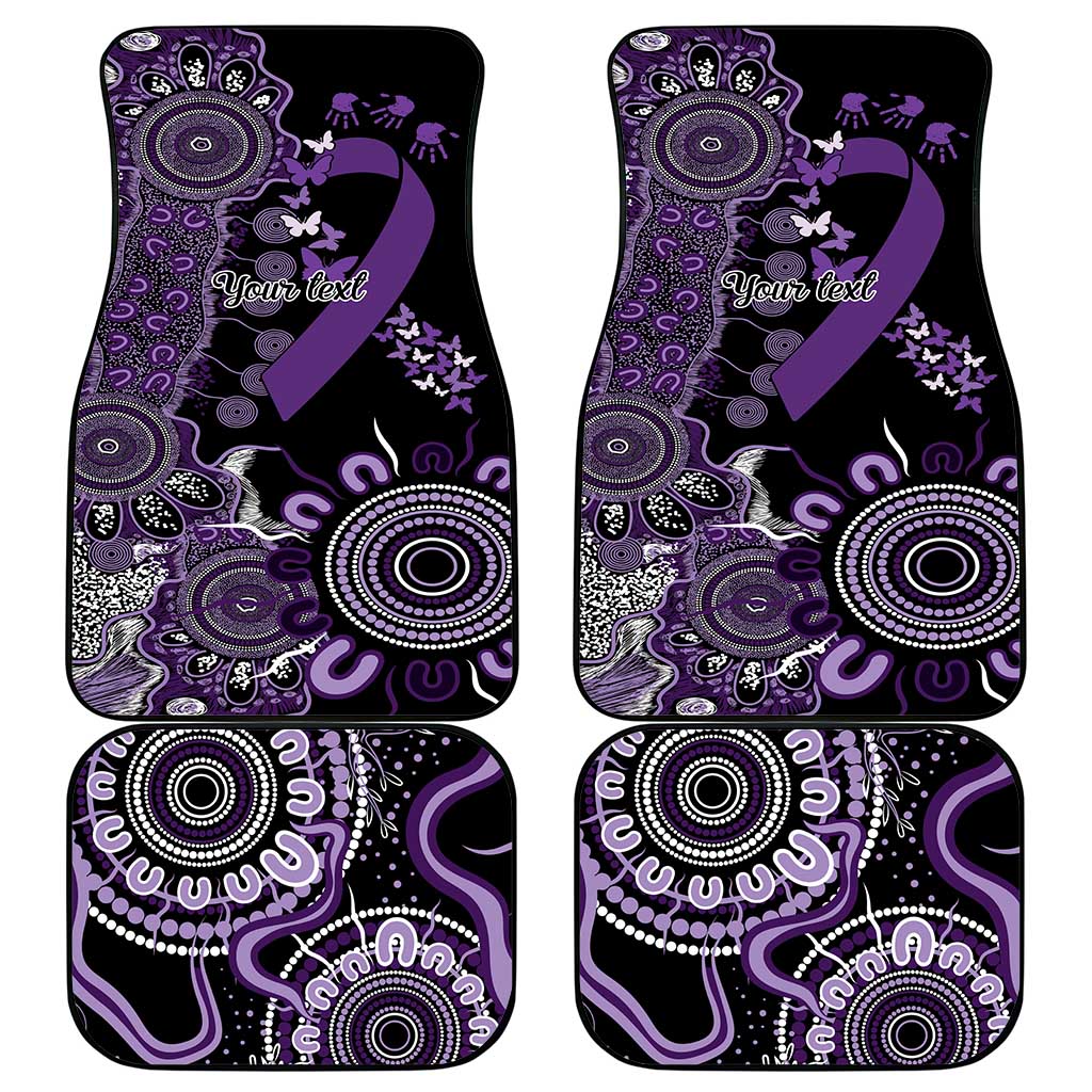 Memories Matter Alzheimers Awareness Personalised Car Mats Aboriginal Ribbon Dot Painting