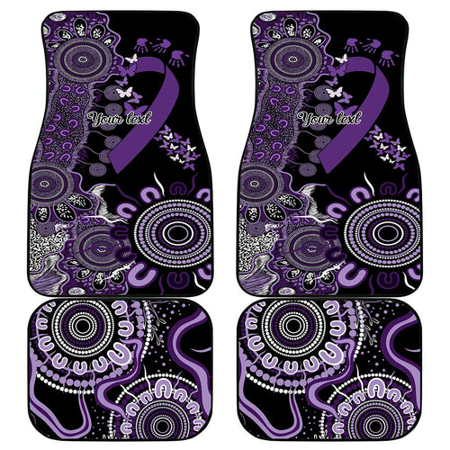Memories Matter Alzheimers Awareness Personalised Car Mats Aboriginal Ribbon Dot Painting