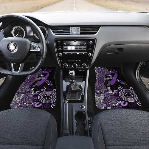 Memories Matter Alzheimers Awareness Personalised Car Mats Aboriginal Ribbon Dot Painting