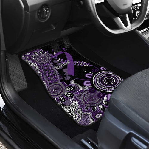 Memories Matter Alzheimers Awareness Personalised Car Mats Aboriginal Ribbon Dot Painting