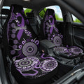 Memories Matter Alzheimers Awareness Personalised Car Seat Cover Aboriginal Ribbon Dot Painting