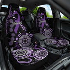 Memories Matter Alzheimers Awareness Personalised Car Seat Cover Aboriginal Ribbon Dot Painting