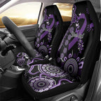 Memories Matter Alzheimers Awareness Personalised Car Seat Cover Aboriginal Ribbon Dot Painting