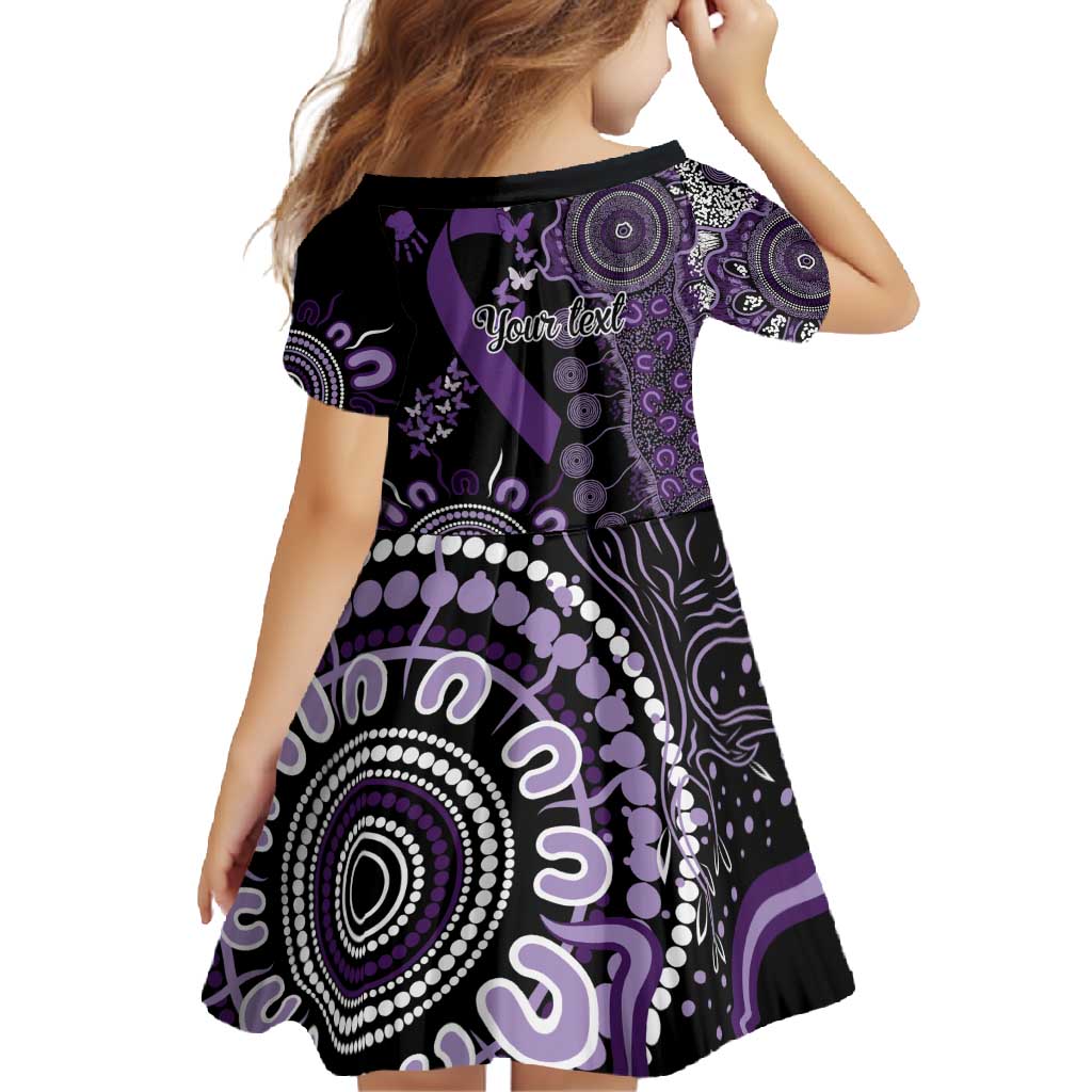 Memories Matter Alzheimers Awareness Personalised Family Matching Mermaid Dress and Hawaiian Shirt Aboriginal Ribbon Dot Painting