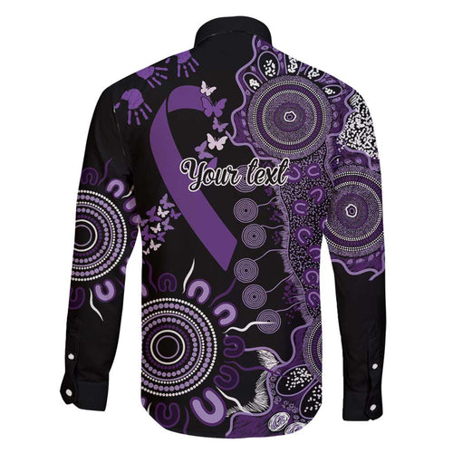 Memories Matter Alzheimers Awareness Personalised Family Matching Off Shoulder Maxi Dress and Hawaiian Shirt Aboriginal Ribbon Dot Painting