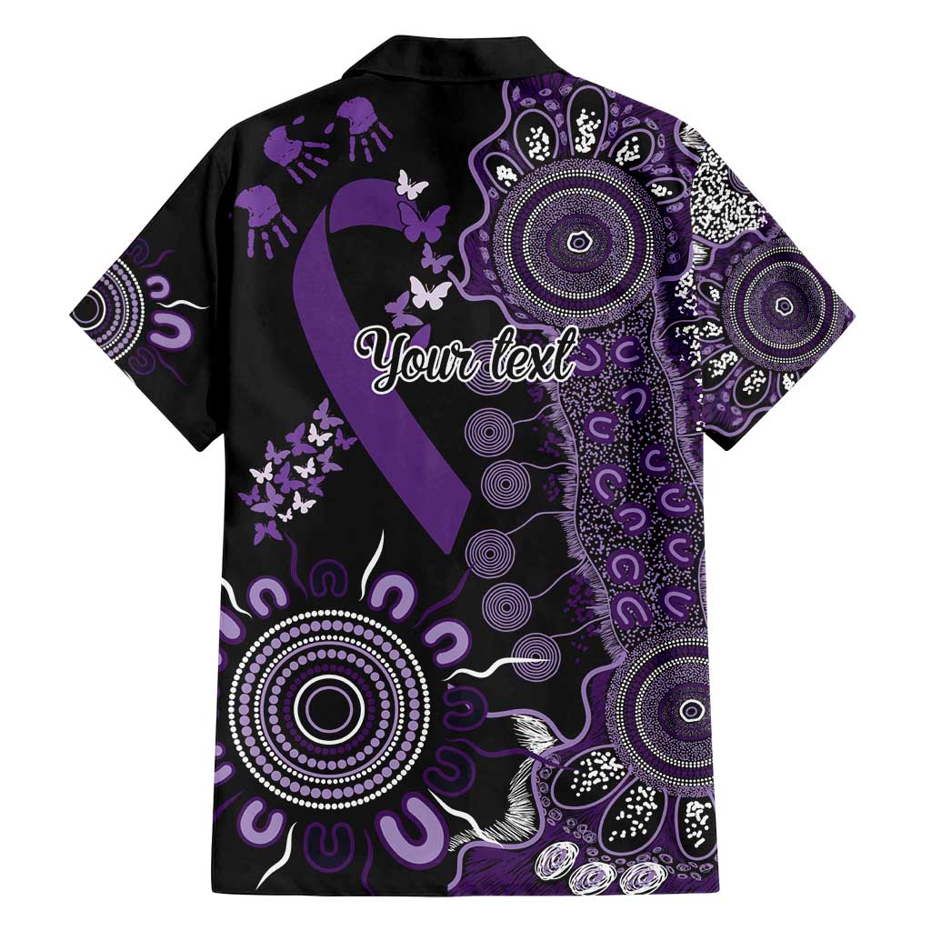 Memories Matter Alzheimers Awareness Personalised Family Matching Off Shoulder Short Dress and Hawaiian Shirt Aboriginal Ribbon Dot Painting