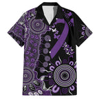 Memories Matter Alzheimers Awareness Personalised Family Matching Short Sleeve Bodycon Dress and Hawaiian Shirt Aboriginal Ribbon Dot Painting