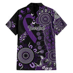 Memories Matter Alzheimers Awareness Personalised Family Matching Short Sleeve Bodycon Dress and Hawaiian Shirt Aboriginal Ribbon Dot Painting