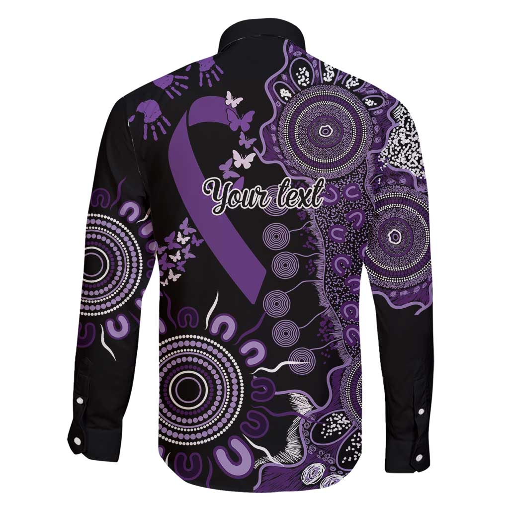 Memories Matter Alzheimers Awareness Personalised Family Matching Short Sleeve Bodycon Dress and Hawaiian Shirt Aboriginal Ribbon Dot Painting
