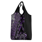 Memories Matter Alzheimers Awareness Personalised Grocery Bag Aboriginal Ribbon Dot Painting
