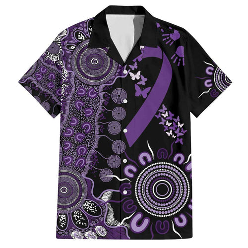 Memories Matter Alzheimers Awareness Personalised Hawaiian Shirt Aboriginal Ribbon Dot Painting