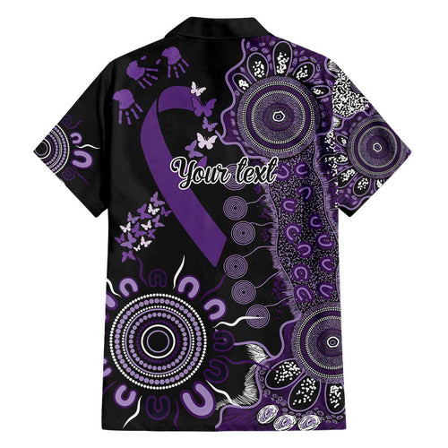 Memories Matter Alzheimers Awareness Personalised Hawaiian Shirt Aboriginal Ribbon Dot Painting