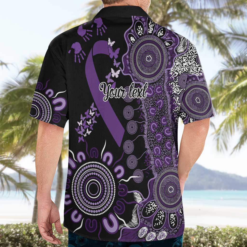 Memories Matter Alzheimers Awareness Personalised Hawaiian Shirt Aboriginal Ribbon Dot Painting