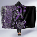 Memories Matter Alzheimers Awareness Personalised Hooded Blanket Aboriginal Ribbon Dot Painting