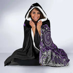 Memories Matter Alzheimers Awareness Personalised Hooded Blanket Aboriginal Ribbon Dot Painting