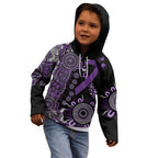 Memories Matter Alzheimers Awareness Personalised Kid Hoodie Aboriginal Ribbon Dot Painting
