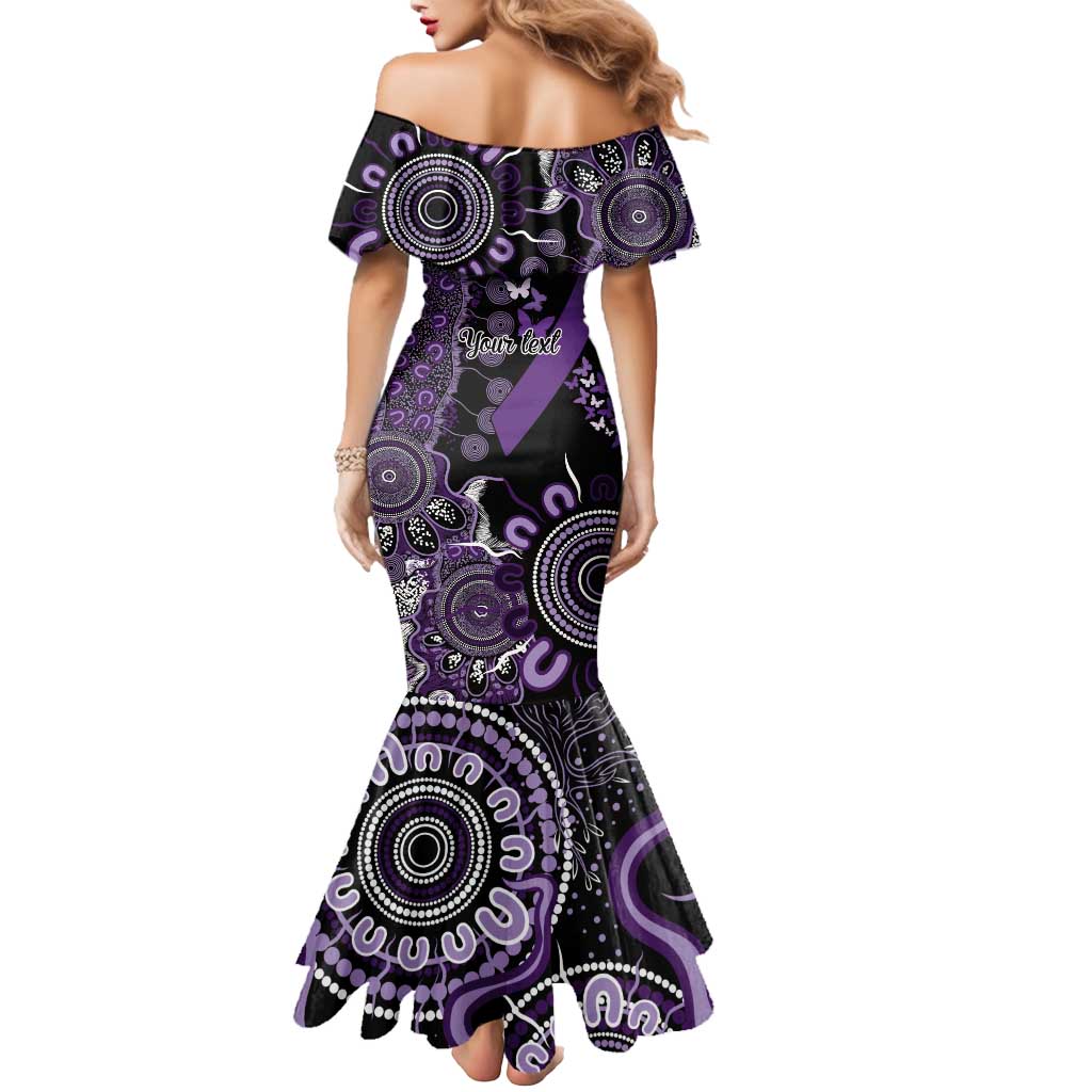 Memories Matter Alzheimers Awareness Personalised Mermaid Dress Aboriginal Ribbon Dot Painting