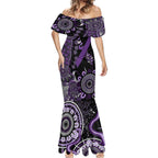 Memories Matter Alzheimers Awareness Personalised Mermaid Dress Aboriginal Ribbon Dot Painting