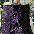 Memories Matter Alzheimers Awareness Personalised Quilt Aboriginal Ribbon Dot Painting