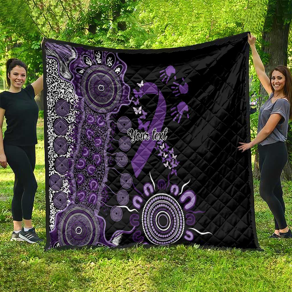 Memories Matter Alzheimers Awareness Personalised Quilt Aboriginal Ribbon Dot Painting