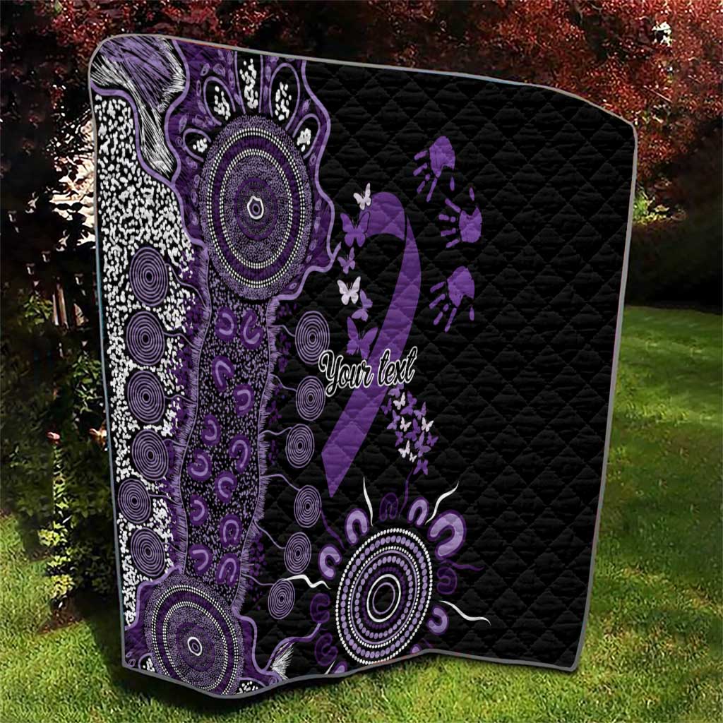 Memories Matter Alzheimers Awareness Personalised Quilt Aboriginal Ribbon Dot Painting