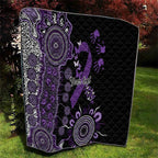 Memories Matter Alzheimers Awareness Personalised Quilt Aboriginal Ribbon Dot Painting