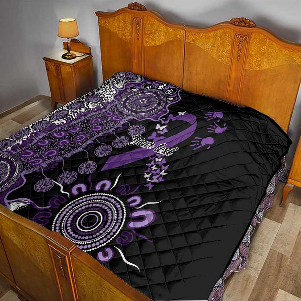 Memories Matter Alzheimers Awareness Personalised Quilt Aboriginal Ribbon Dot Painting