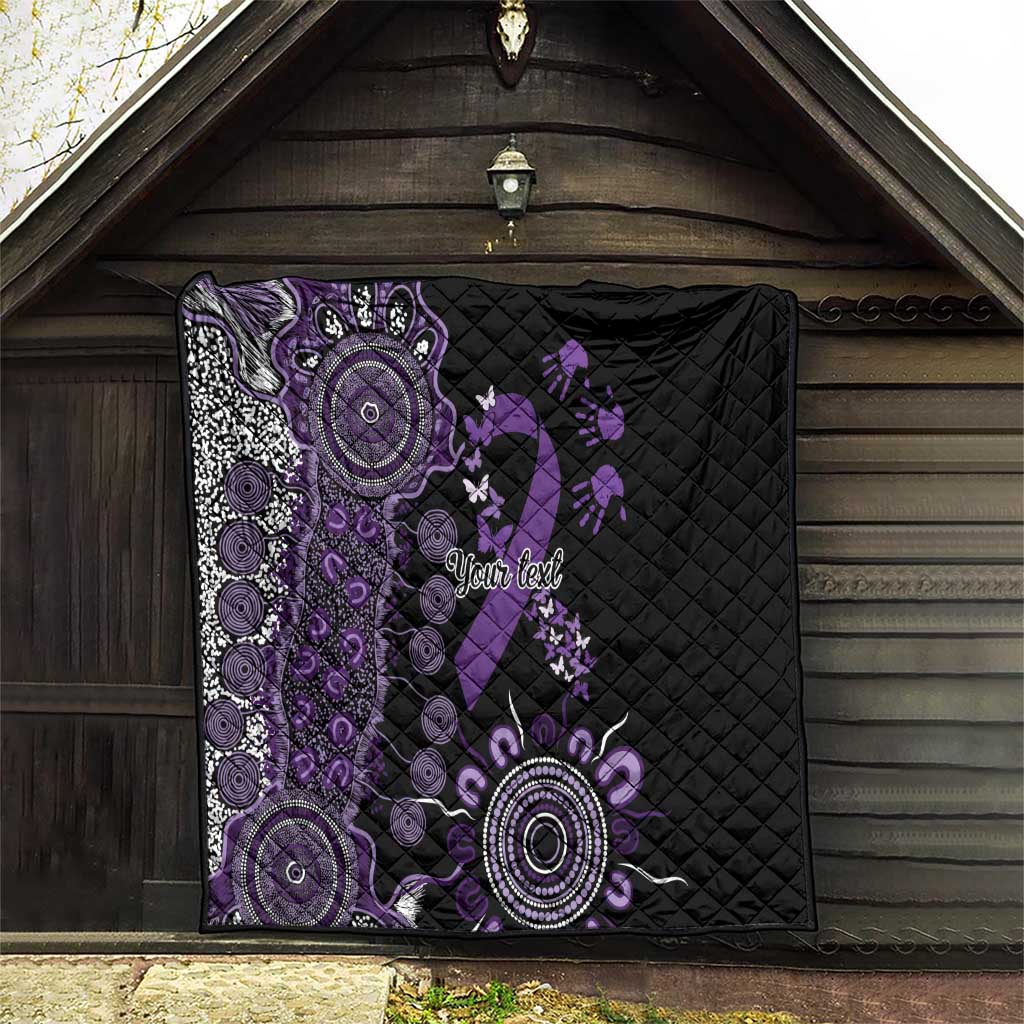 Memories Matter Alzheimers Awareness Personalised Quilt Aboriginal Ribbon Dot Painting
