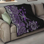 Memories Matter Alzheimers Awareness Personalised Quilt Aboriginal Ribbon Dot Painting