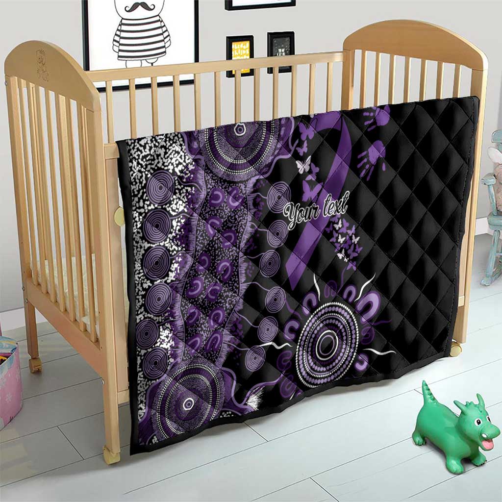 Memories Matter Alzheimers Awareness Personalised Quilt Aboriginal Ribbon Dot Painting