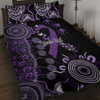 Memories Matter Alzheimers Awareness Personalised Quilt Bed Set Aboriginal Ribbon Dot Painting