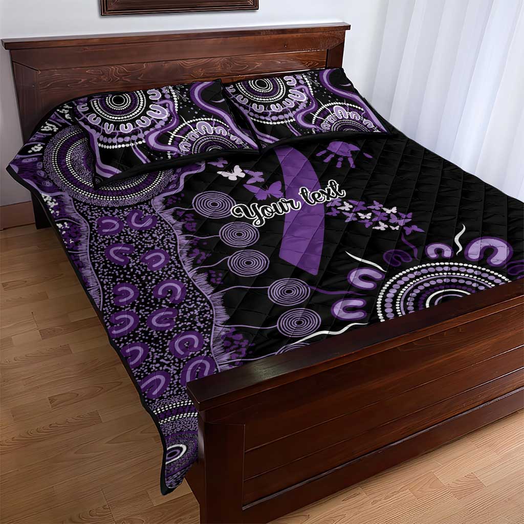 Memories Matter Alzheimers Awareness Personalised Quilt Bed Set Aboriginal Ribbon Dot Painting