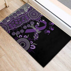 Memories Matter Alzheimers Awareness Personalised Rubber Doormat Aboriginal Ribbon Dot Painting