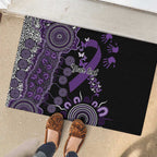 Memories Matter Alzheimers Awareness Personalised Rubber Doormat Aboriginal Ribbon Dot Painting