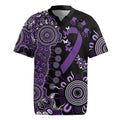 Memories Matter Alzheimers Awareness Personalised Rugby Jersey Aboriginal Ribbon Dot Painting