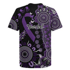 Memories Matter Alzheimers Awareness Personalised Rugby Jersey Aboriginal Ribbon Dot Painting