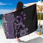 Memories Matter Alzheimers Awareness Personalised Sarong Aboriginal Ribbon Dot Painting
