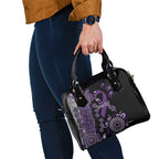 Memories Matter Alzheimers Awareness Personalised Shoulder Handbag Aboriginal Ribbon Dot Painting