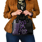 Memories Matter Alzheimers Awareness Personalised Shoulder Handbag Aboriginal Ribbon Dot Painting