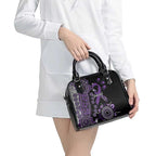 Memories Matter Alzheimers Awareness Personalised Shoulder Handbag Aboriginal Ribbon Dot Painting