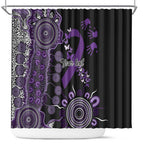 Memories Matter Alzheimers Awareness Personalised Shower Curtain Aboriginal Ribbon Dot Painting