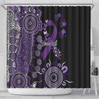 Memories Matter Alzheimers Awareness Personalised Shower Curtain Aboriginal Ribbon Dot Painting