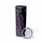 Memories Matter Alzheimers Awareness Personalised Skinny Tumbler Aboriginal Ribbon Dot Painting