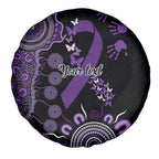 Memories Matter Alzheimers Awareness Personalised Spare Tire Cover Aboriginal Ribbon Dot Painting