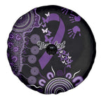 Memories Matter Alzheimers Awareness Personalised Spare Tire Cover Aboriginal Ribbon Dot Painting