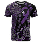 Memories Matter Alzheimers Awareness Personalised T Shirt Aboriginal Ribbon Dot Painting