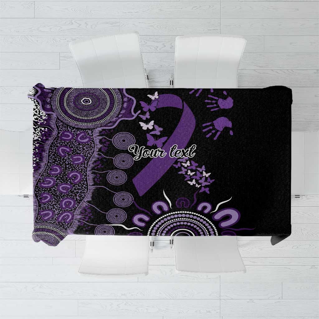 Memories Matter Alzheimers Awareness Personalised Tablecloth Aboriginal Ribbon Dot Painting