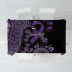 Memories Matter Alzheimers Awareness Personalised Tablecloth Aboriginal Ribbon Dot Painting